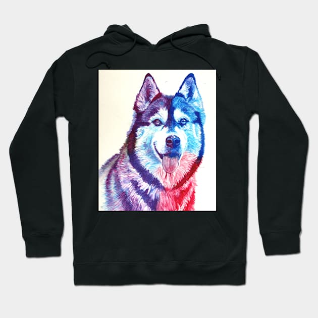 Siberian Husky Hoodie by VeriArt